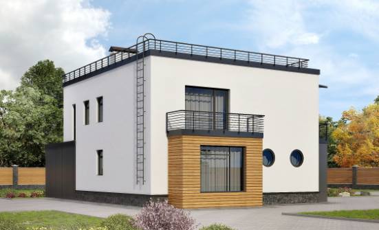 260-002-П Проект двухэтажного дома и гаражом, просторный загородный дом из твинблока Тольятти | Проекты домов от House Expert