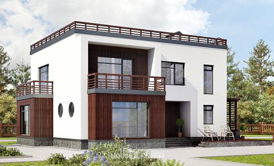 215-002-П Проект двухэтажного дома, средний коттедж из керамзитобетонных блоков Тольятти | Проекты домов от House Expert