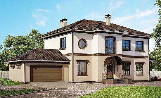 290-004-Л Проект двухэтажного дома, гараж, большой дом из кирпича Тольятти | Проекты домов от House Expert