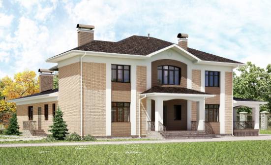 520-001-П Проект трехэтажного дома, большой домик из бризолита Тольятти | Проекты домов от House Expert