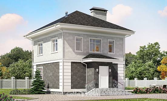 090-003-П Проект двухэтажного дома, простой загородный дом из пеноблока Тольятти | Проекты домов от House Expert