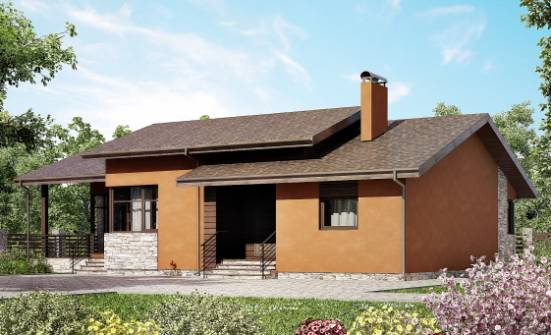 130-007-П Проект одноэтажного дома, доступный загородный дом из пеноблока Тольятти | Проекты домов от House Expert