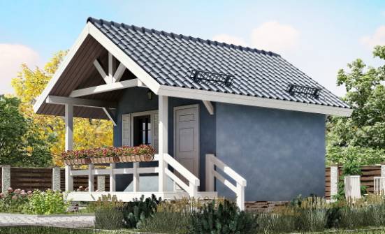 020-001-П Проект одноэтажного дома, уютный домик из бревен Тольятти | Проекты домов от House Expert