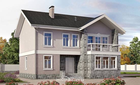 170-008-П Проект двухэтажного дома, доступный домик из пеноблока Тольятти | Проекты домов от House Expert