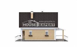 130-004-П Проект двухэтажного дома мансардный этаж, доступный домик из теплоблока Тольятти, House Expert