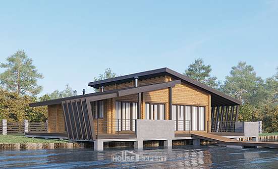100-007-П Проект бани из бревен Тольятти | Проекты домов от House Expert