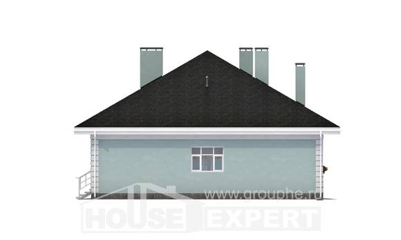 135-003-Л Проект одноэтажного дома, недорогой коттедж из газобетона Тольятти, House Expert