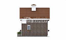 045-001-Л Проект двухэтажного дома с мансардой, компактный загородный дом из бризолита Тольятти, House Expert