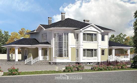 620-001-Л Проект трехэтажного дома и гаражом, уютный дом из бризолита Тольятти | Проекты домов от House Expert