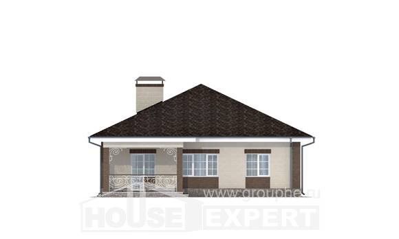 100-004-Л Проект одноэтажного дома, простой дом из бризолита Тольятти, House Expert