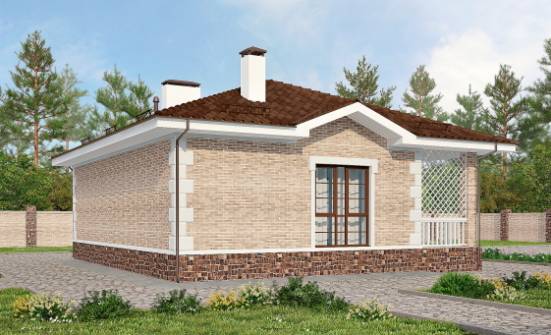 065-002-П Проект бани из кирпича Тольятти | Проекты одноэтажных домов от House Expert