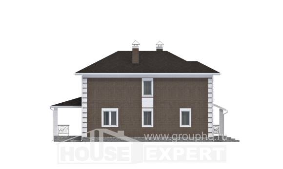 185-002-П Проект двухэтажного дома, доступный дом из блока Тольятти, House Expert