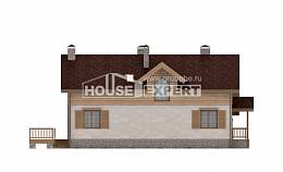 165-002-П Проект двухэтажного дома с мансардным этажом и гаражом, уютный дом из газосиликатных блоков Тольятти, House Expert