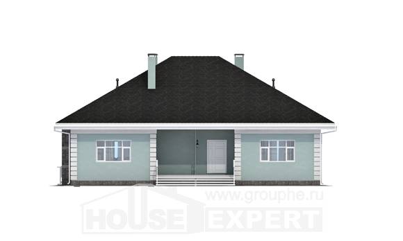 135-003-Л Проект одноэтажного дома, красивый домик из керамзитобетонных блоков Тольятти, House Expert
