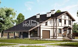 250-002-Л Проект двухэтажного дома с мансардой и гаражом, классический домик из кирпича Тольятти, House Expert