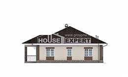100-004-Л Проект одноэтажного дома, красивый коттедж из газосиликатных блоков Тольятти, House Expert