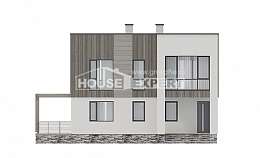150-017-П Проект двухэтажного дома, компактный загородный дом из твинблока, Тольятти