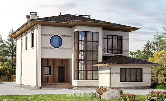 345-001-П Проект двухэтажного дома, большой дом из керамзитобетонных блоков Тольятти | Проекты домов от House Expert