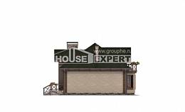 180-010-П Проект двухэтажного дома мансардой, гараж, уютный домик из пеноблока Тольятти, House Expert