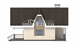 125-001-Л Проект двухэтажного дома мансардой, красивый домик из твинблока Тольятти, House Expert