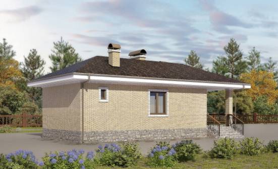 040-002-П Проект бани из блока Тольятти | Проекты одноэтажных домов от House Expert