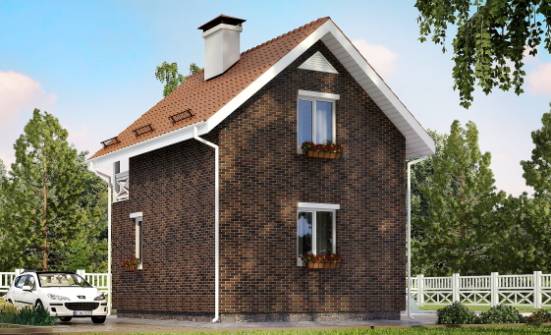 045-001-Л Проект двухэтажного дома мансардный этаж, миниатюрный дом из поризованных блоков, Тольятти