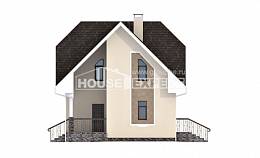125-001-Л Проект двухэтажного дома мансардой, экономичный дом из бризолита Тольятти, House Expert