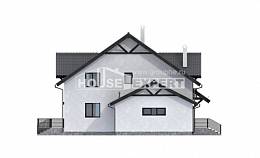 290-003-П Проект двухэтажного дома с мансардным этажом, просторный домик из твинблока Тольятти, House Expert