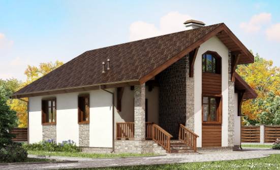 080-002-Л Проект одноэтажного дома, уютный домик из теплоблока, Тольятти