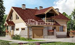 165-002-П Проект двухэтажного дома с мансардой и гаражом, простой загородный дом из арболита Тольятти, House Expert