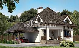 110-002-Л Проект двухэтажного дома с мансардой, гараж, красивый домик из газобетона Тольятти, House Expert