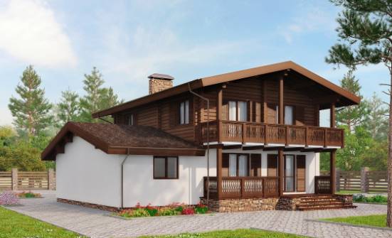 200-011-П Проект двухэтажного дома с мансардным этажом, классический дом из бризолита Тольятти | Проекты домов от House Expert