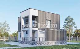 150-017-П Проект двухэтажного дома, бюджетный коттедж из пеноблока Тольятти, House Expert