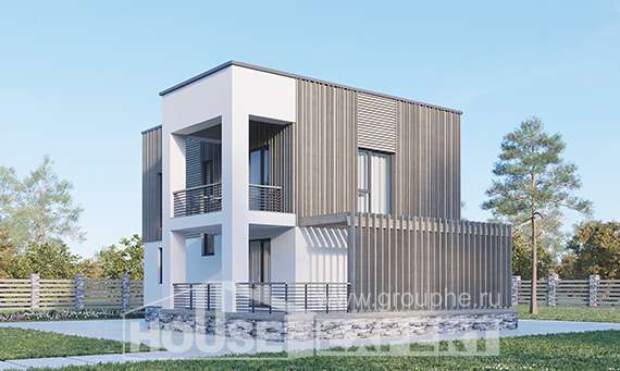150-017-П Проект двухэтажного дома, красивый коттедж из керамзитобетонных блоков, Тольятти