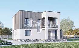 150-017-П Проект двухэтажного дома, компактный дом из бризолита, Тольятти