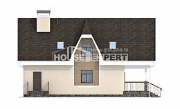 125-001-Л Проект двухэтажного дома мансардой, экономичный дом из пеноблока Тольятти, House Expert