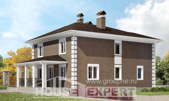 185-002-П Проект двухэтажного дома, уютный загородный дом из керамзитобетонных блоков Тольятти, House Expert