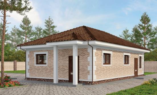 070-005-П Проект гаража из кирпича Тольятти | Проекты одноэтажных домов от House Expert