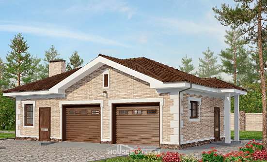 070-005-П Проект гаража из кирпича Тольятти | Проекты домов от House Expert