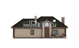 180-010-П Проект двухэтажного дома с мансардным этажом и гаражом, уютный дом из бризолита Тольятти, House Expert