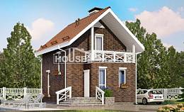 045-001-Л Проект двухэтажного дома мансардой, красивый загородный дом из пеноблока Тольятти, House Expert