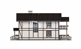 250-002-Л Проект двухэтажного дома с мансардным этажом и гаражом, просторный домик из кирпича Тольятти, House Expert
