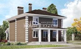 185-002-П Проект двухэтажного дома, простой дом из поризованных блоков Тольятти, House Expert