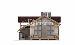 165-002-П Проект двухэтажного дома с мансардой и гаражом, красивый загородный дом из блока Тольятти, House Expert