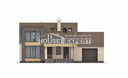 150-015-Л Проект двухэтажного дома мансардный этаж, гараж, бюджетный дом из газобетона, Тольятти