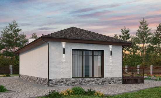 145-001-Л Проект бани из пеноблока Тольятти | Проекты одноэтажных домов от House Expert
