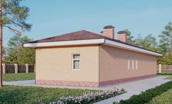 110-006-Л Проект бани из газобетона Тольятти | Проекты одноэтажных домов от House Expert