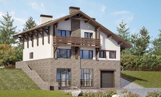 305-002-П Проект трехэтажного дома с мансардным этажом, классический коттедж из кирпича Тольятти | Проекты домов от House Expert