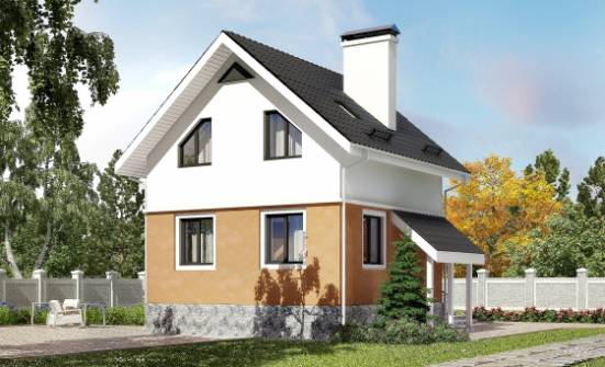 100-005-Л Проект трехэтажного дома мансардой, доступный загородный дом из арболита Тольятти | Проекты домов от House Expert