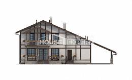 250-002-Л Проект двухэтажного дома мансардный этаж и гаражом, классический коттедж из кирпича Тольятти, House Expert